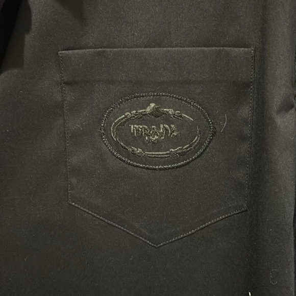 Prada women’s cotton blouse with tone on tone logo on pocket - Picture 3 of 4